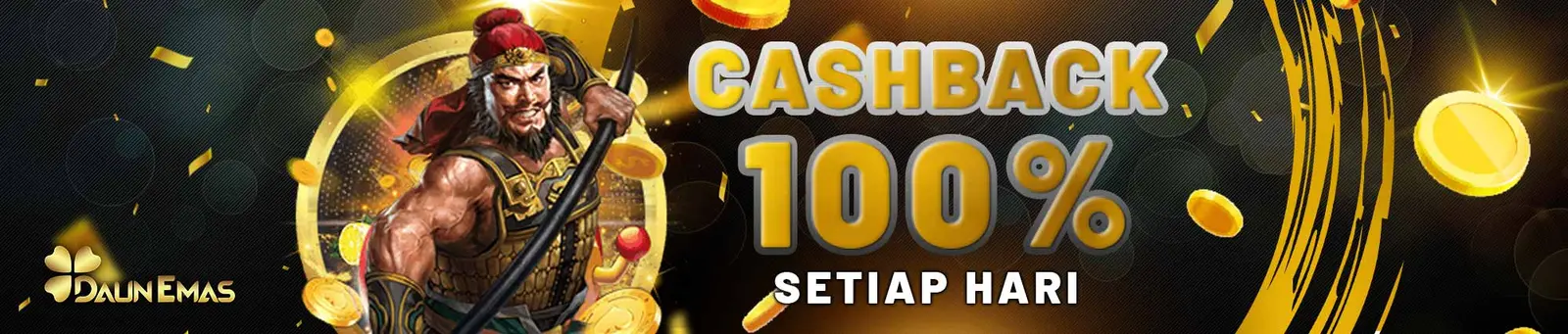 Materi promosi cashback 100 persen setiap hari